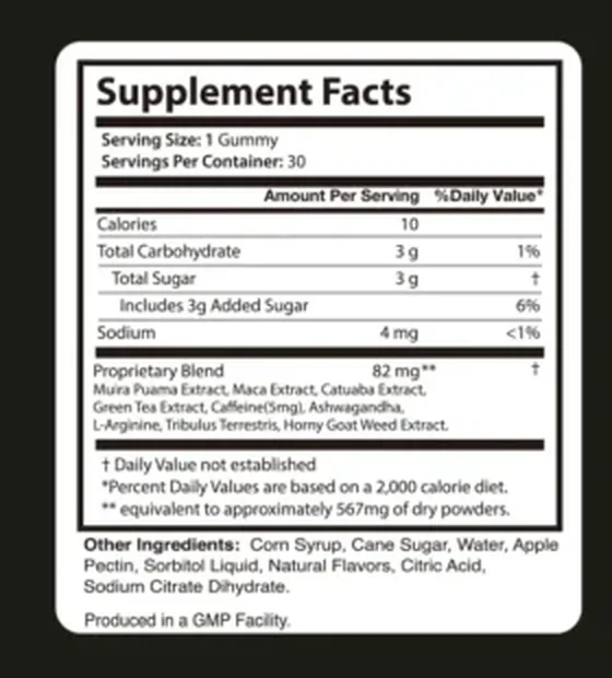 The printed Horse Boost supplement facts panel showing the 82 mg proprietary blend